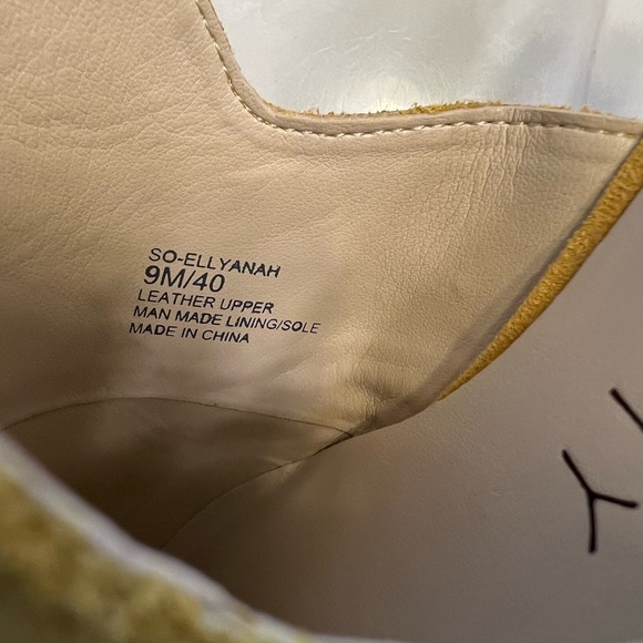 Sole society suede leather yellow flat slides size 9 - Picture 11 of 11